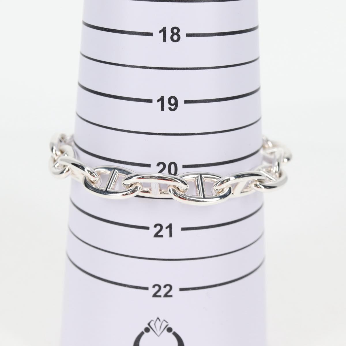 HERMES Chaine d'Ancre GM Bracelet Ag925 15 Links Silver Auth