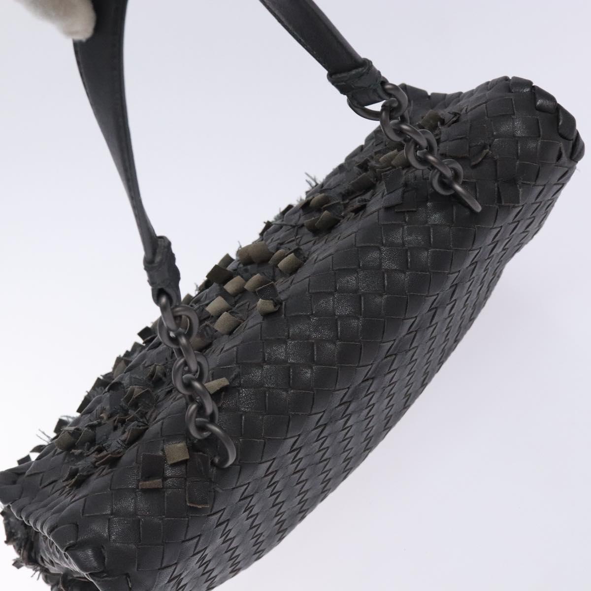 バッグ BOTTEGA VENETA INTRECCIATO SHOULDER BAG BOTTEGA VENETA INTRECCIATO Shoulder Bag Leather Black Auth 132398