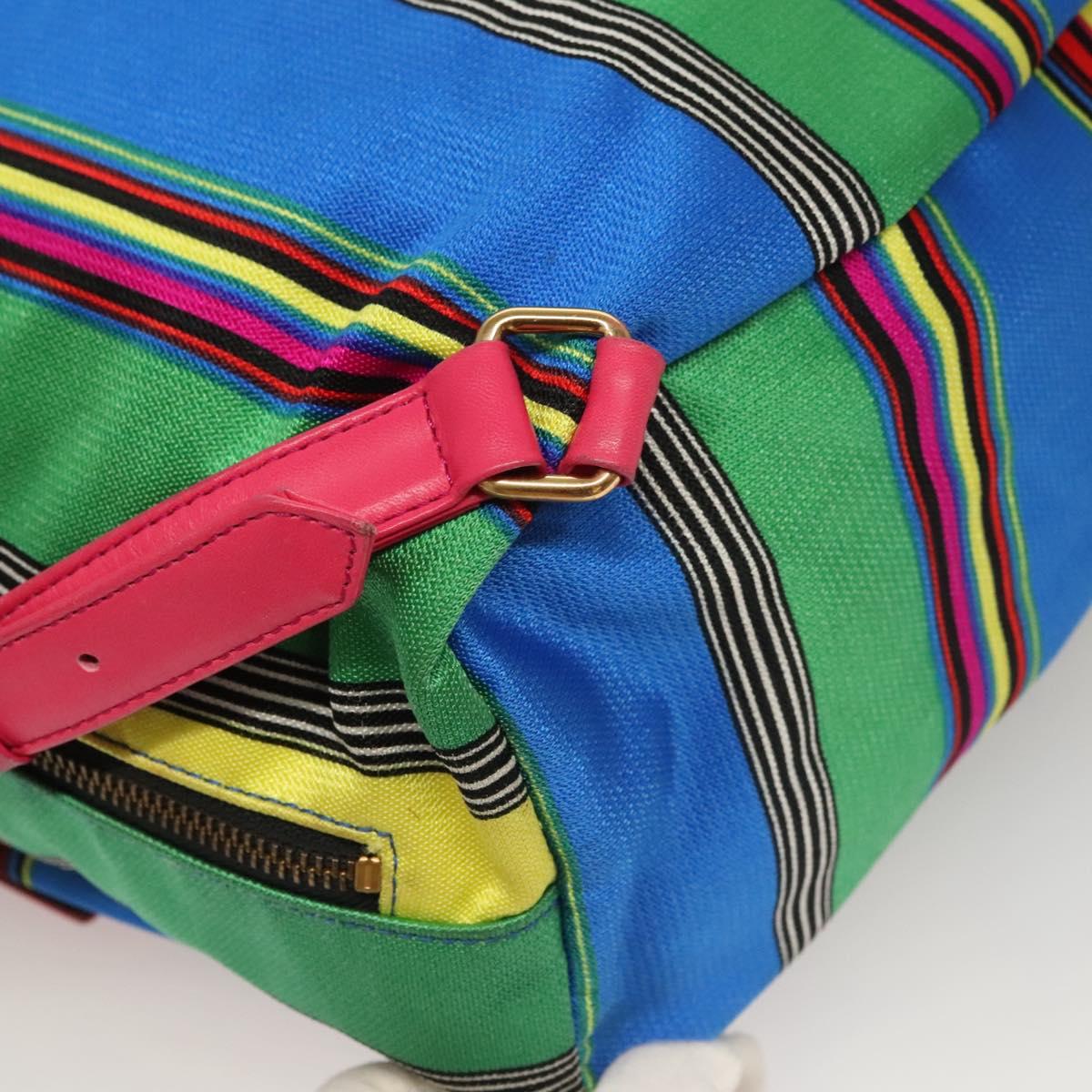 Gianni Versace Backpack Nylon Leather Multicolor Pink gold  display picture 2