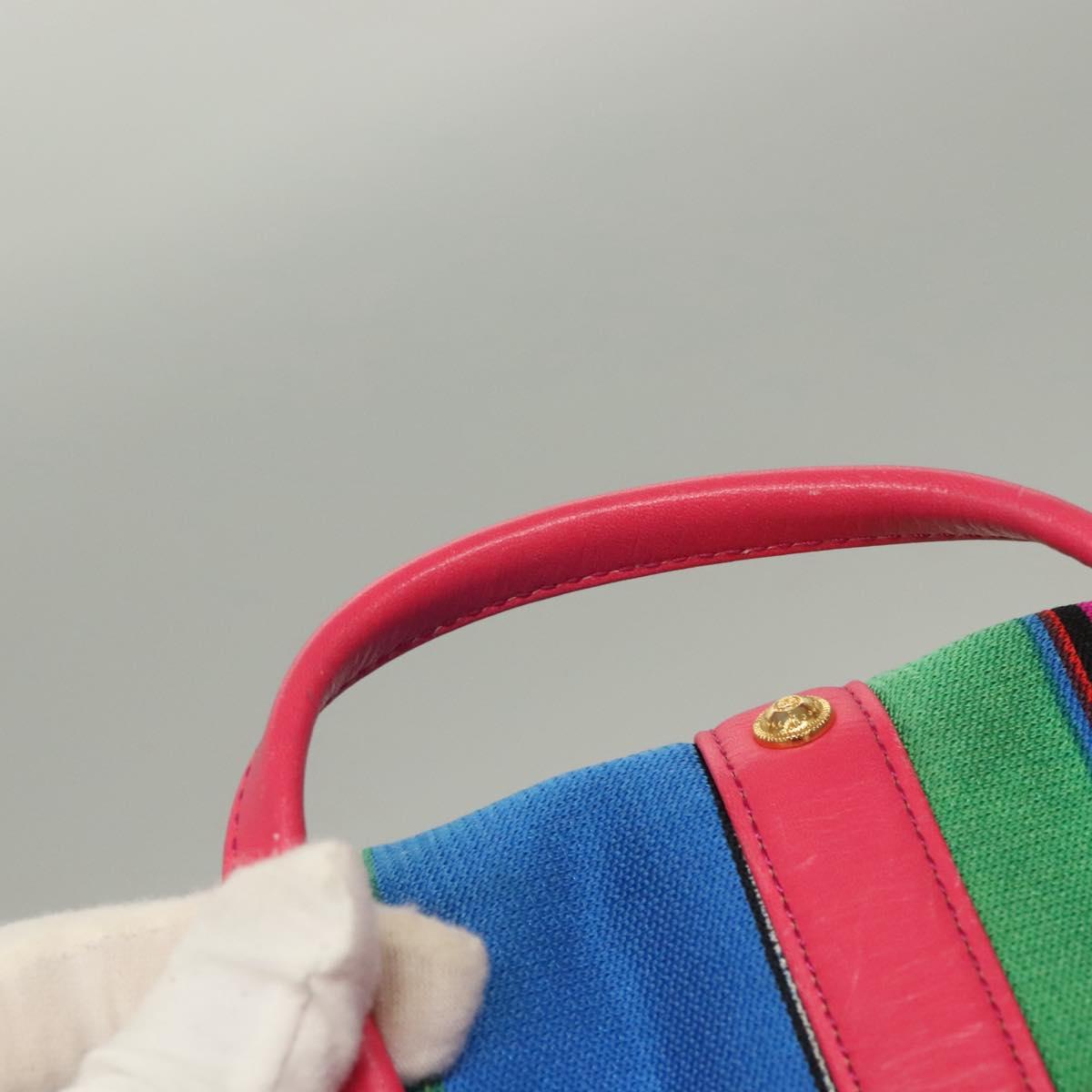 Gianni Versace Backpack Nylon Leather Multicolor Pink gold  display picture 3