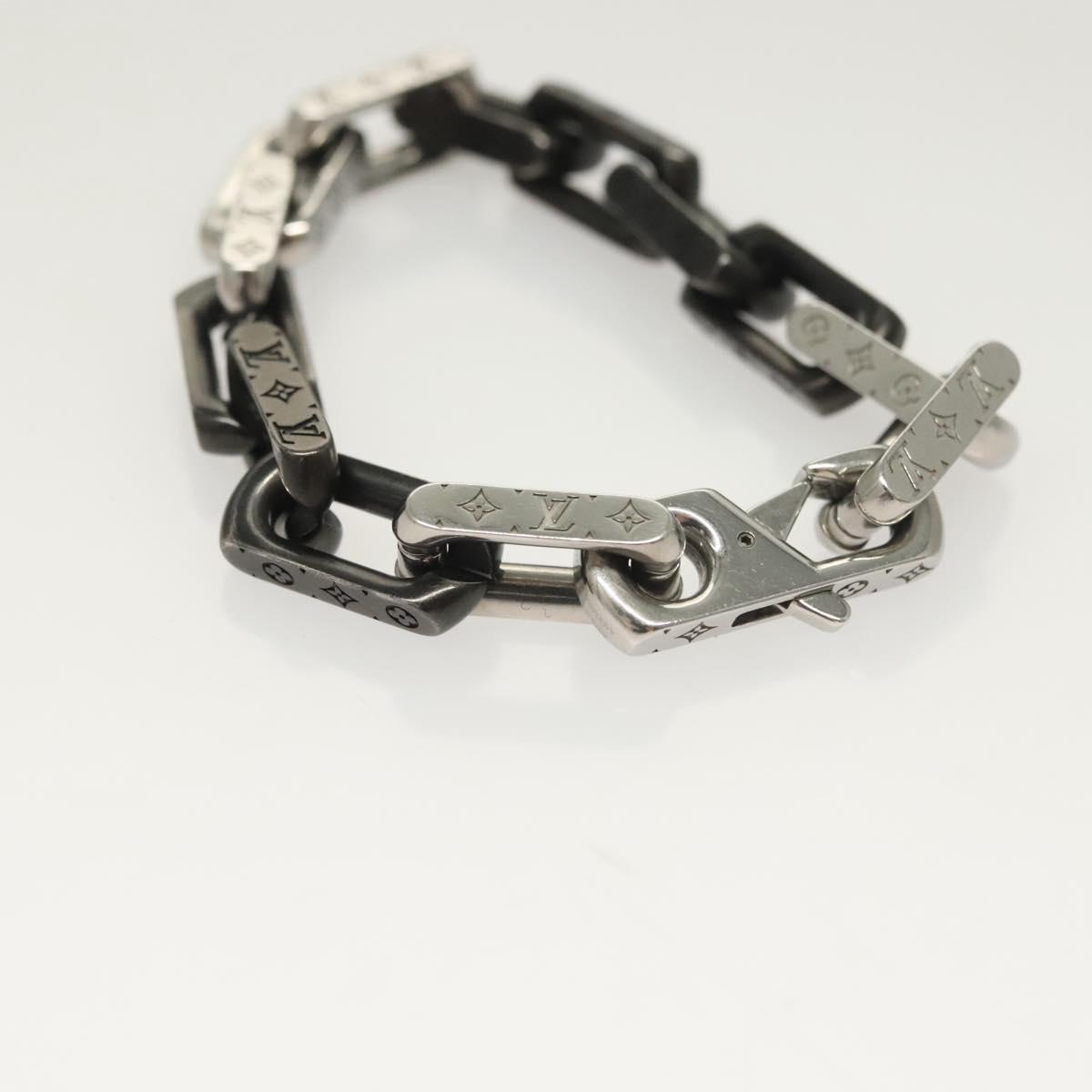 LOUIS VUITTON Bracelet Monogram Chain metal Silver tone M00686 LV