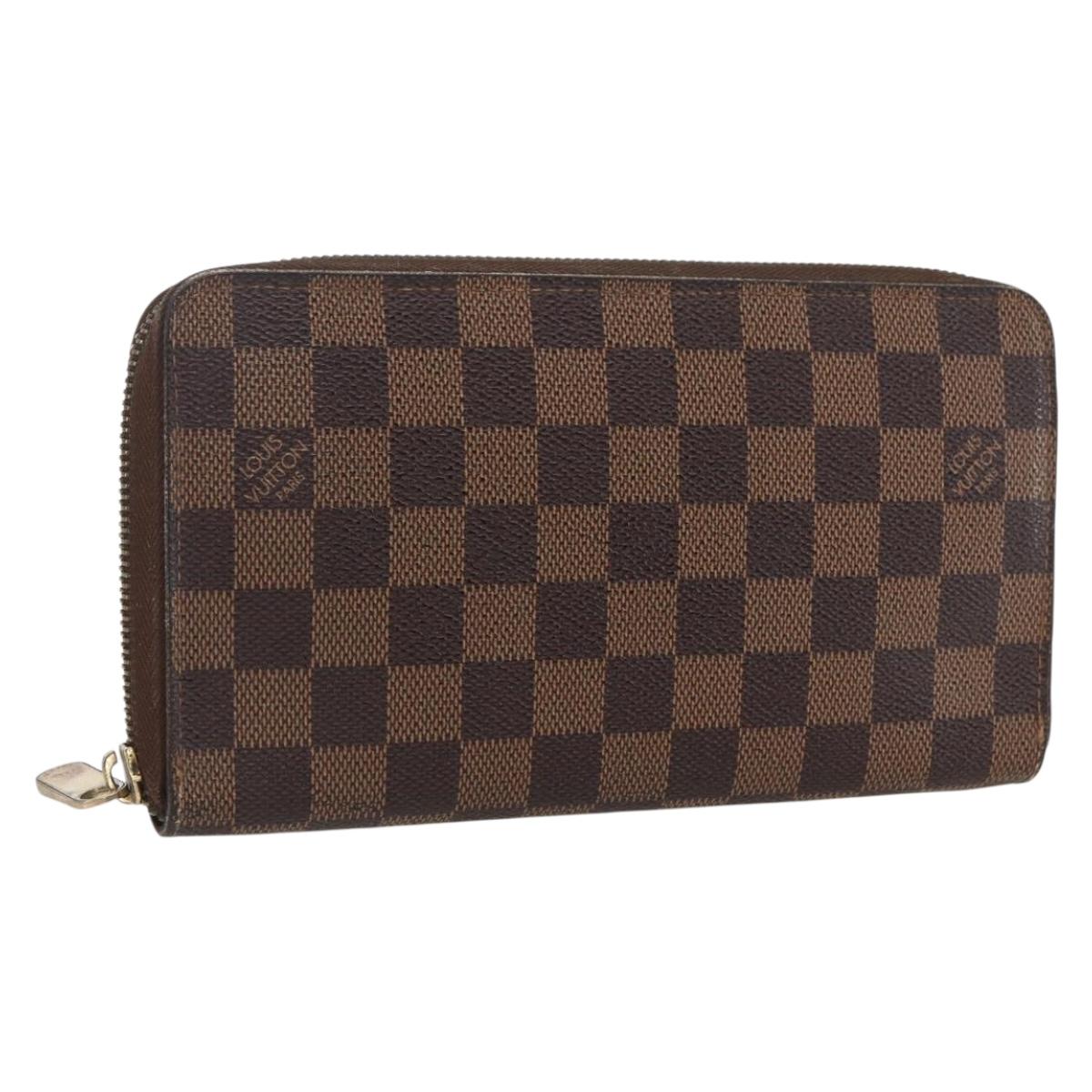 LOUIS VUITTON Damier Ebene Zippy Organizer Long Wallet N60003 LV