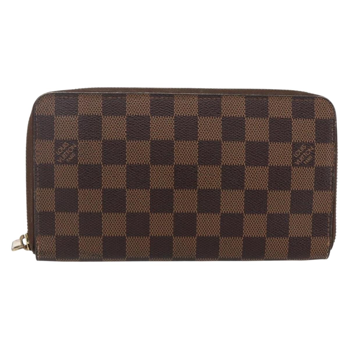 LOUIS VUITTON Damier Ebene Zippy Organizer Long Wallet N60003 LV