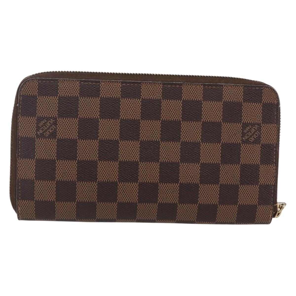 LOUIS VUITTON Damier Ebene Zippy Organizer Long Wallet N60003 LV