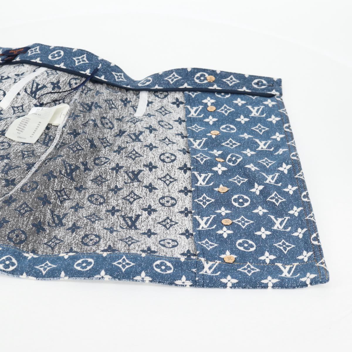 LOUIS VUITTON Monogram Jaguar A line skirt Denim 34 Blue 1A9NK9 LV
