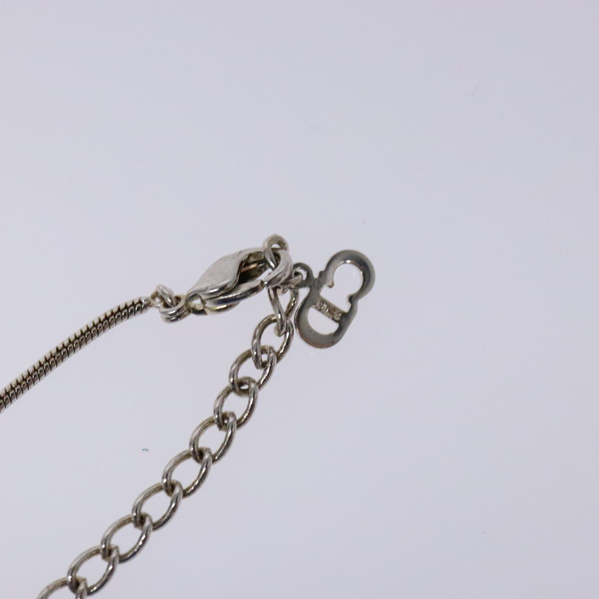 Christian Dior Necklace metal Silver Auth 134257 | eBay