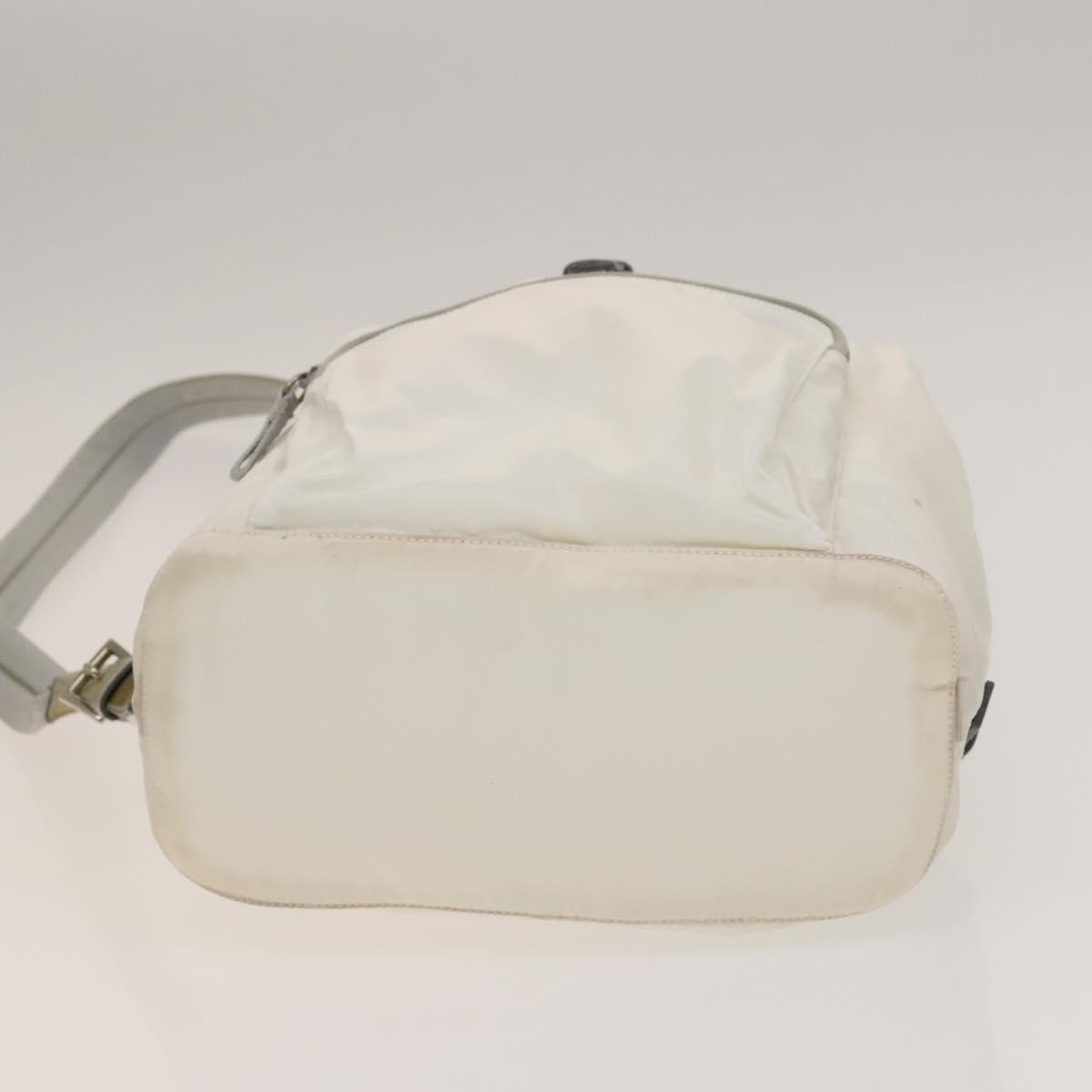 PRADA Backpack Nylon White Silver Auth 134573 | eBay display picture 2