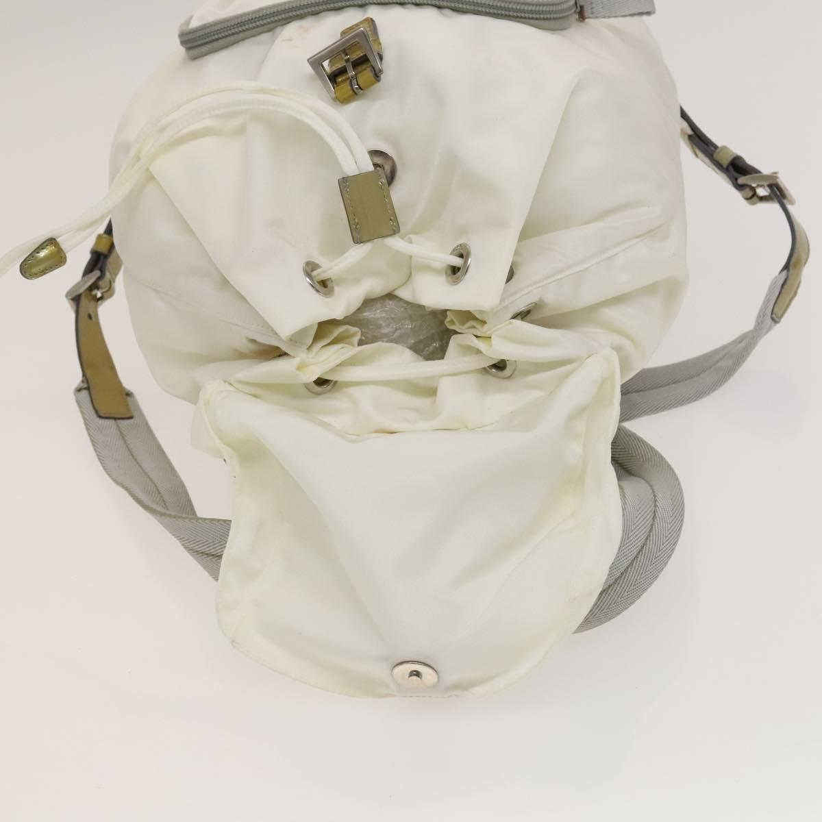 PRADA Backpack Nylon White Silver PRADA Backpack Nylon White Silver Auth 105813SAV – MixTHINKS main image 2