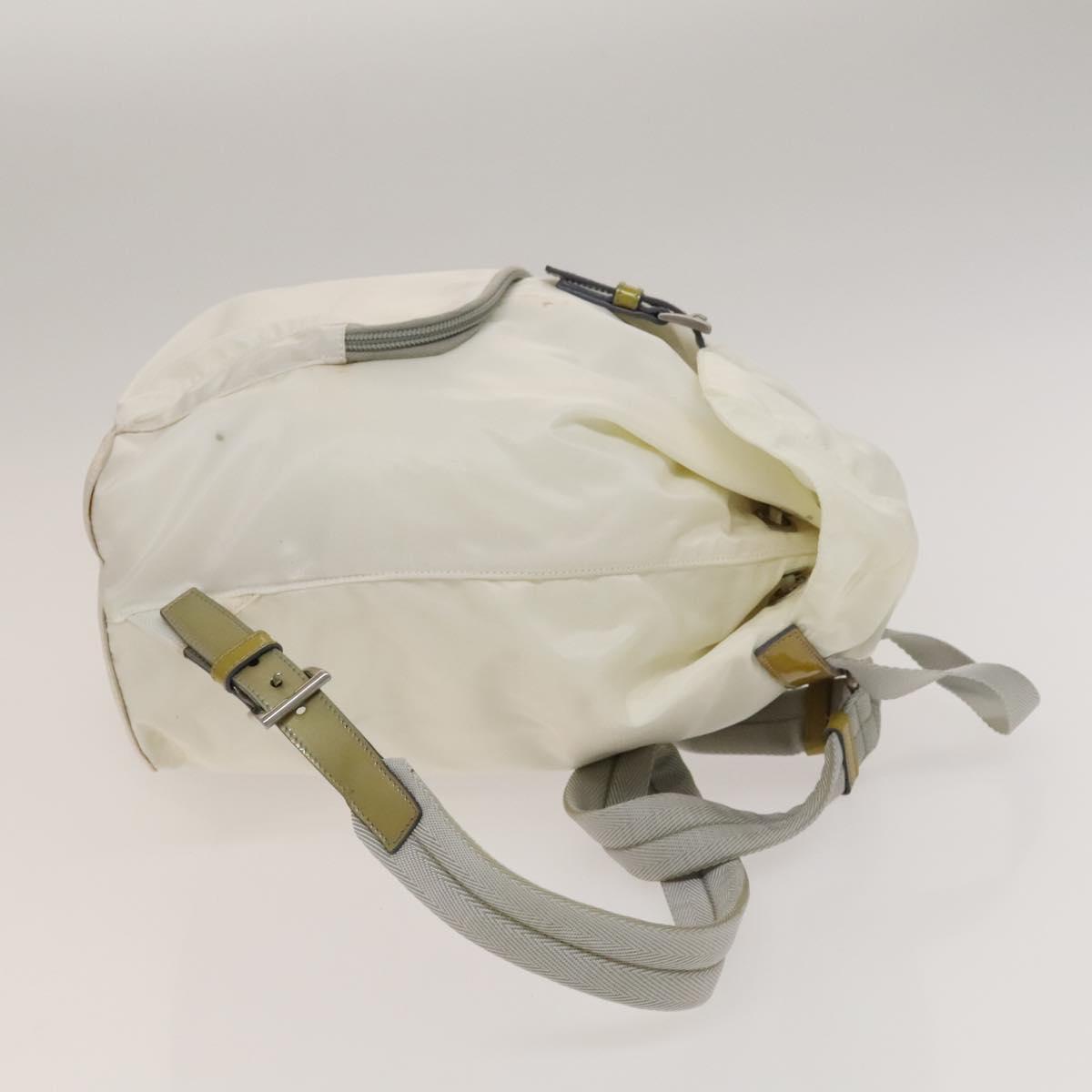 PRADA Backpack Nylon White Silver Auth 149779 PRADA Backpack Nylon White Silver Auth 85291V | eBay main image 3