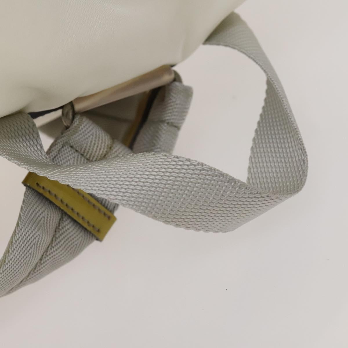 PRADA Backpack Nylon White Silver Auth 134573 | eBay