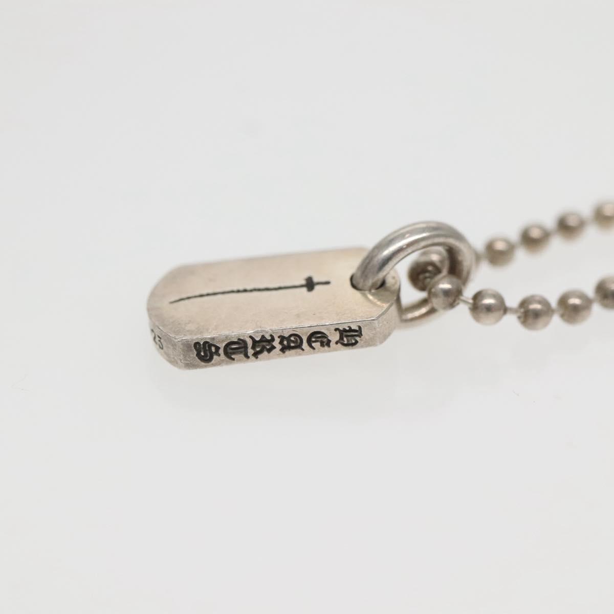 Chrome Hearts Pendant Tiny Dog Tag RS Cross Necklace Ag925 Silver