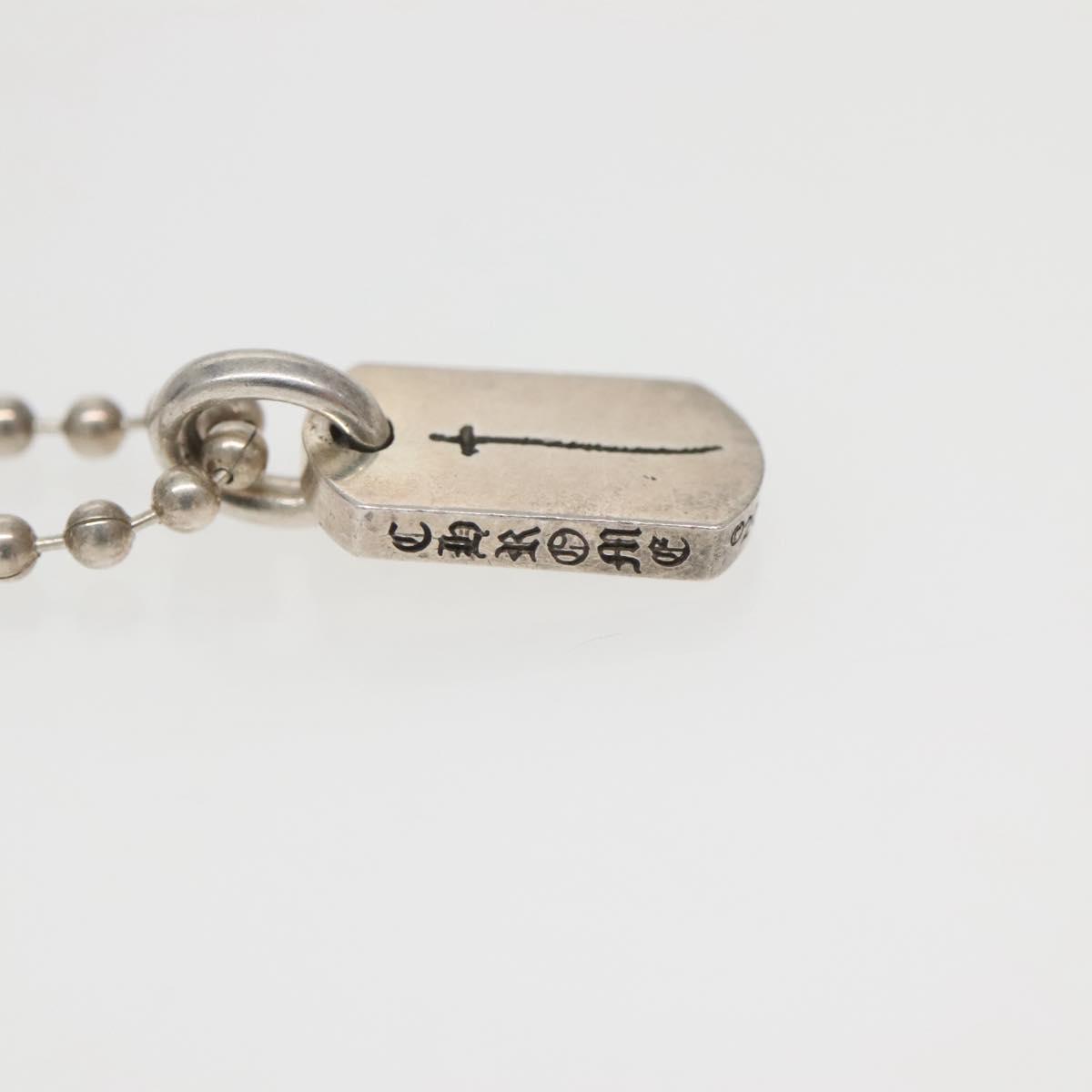 Chrome Hearts Pendant Tiny Dog Tag RS Cross Necklace Ag925 Silver 