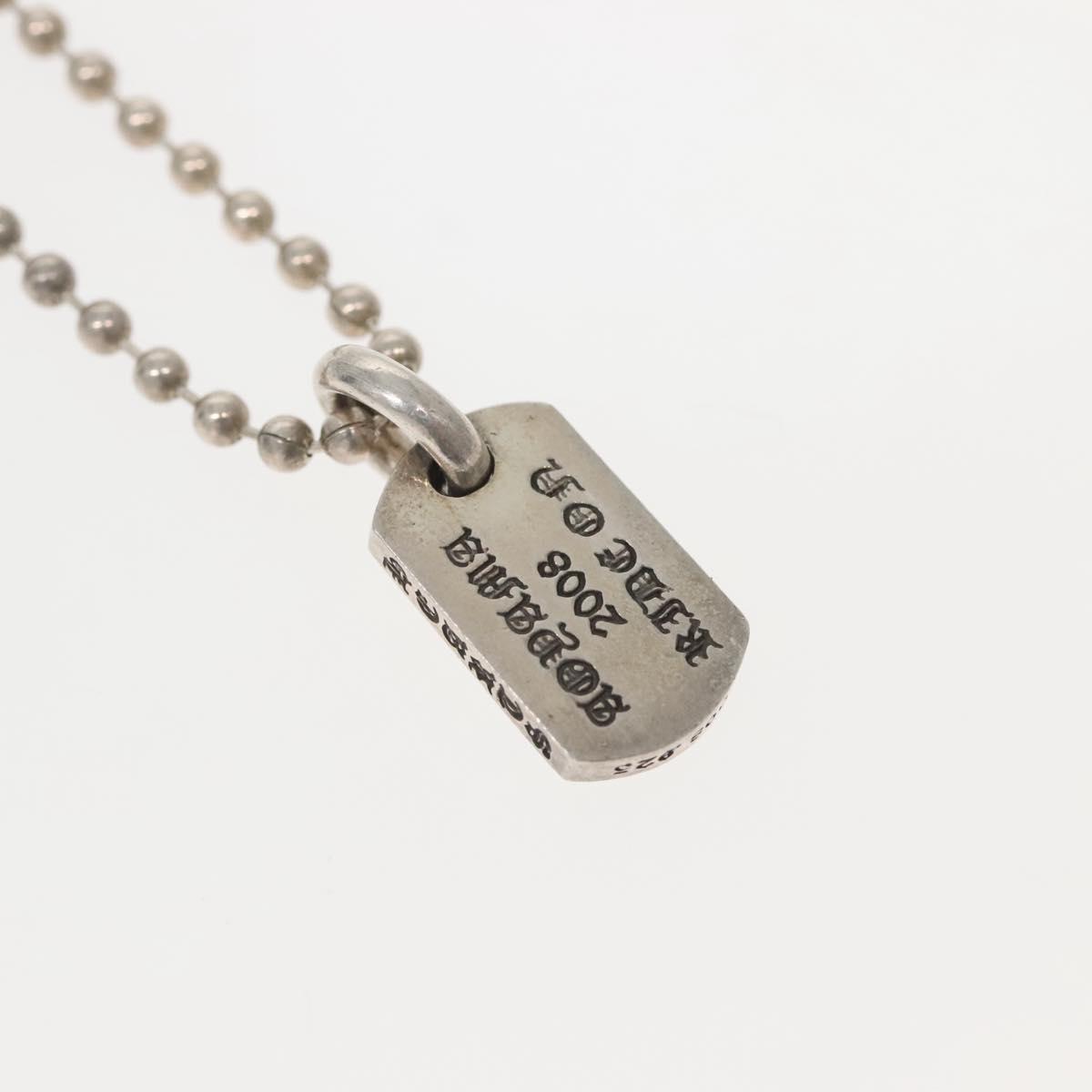Chrome Hearts Pendant Tiny Dog Tag RS Cross Necklace Ag925 Silver