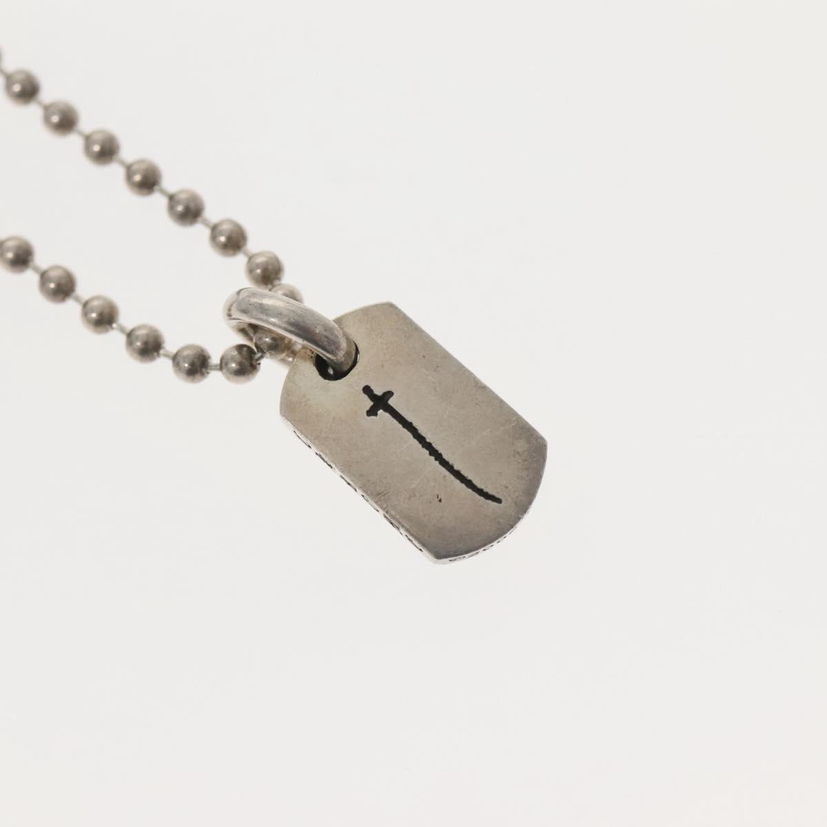 Chrome Hearts Pendant Tiny Dog Tag RS Cross Necklace Ag925 Silver