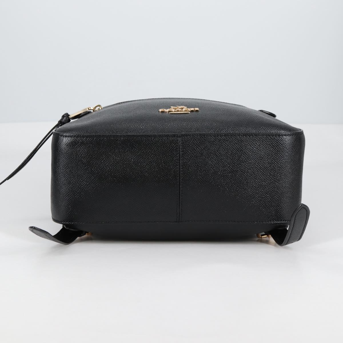Coach Backpack Leather Gold Black Auth 134985 | eBay display picture 2