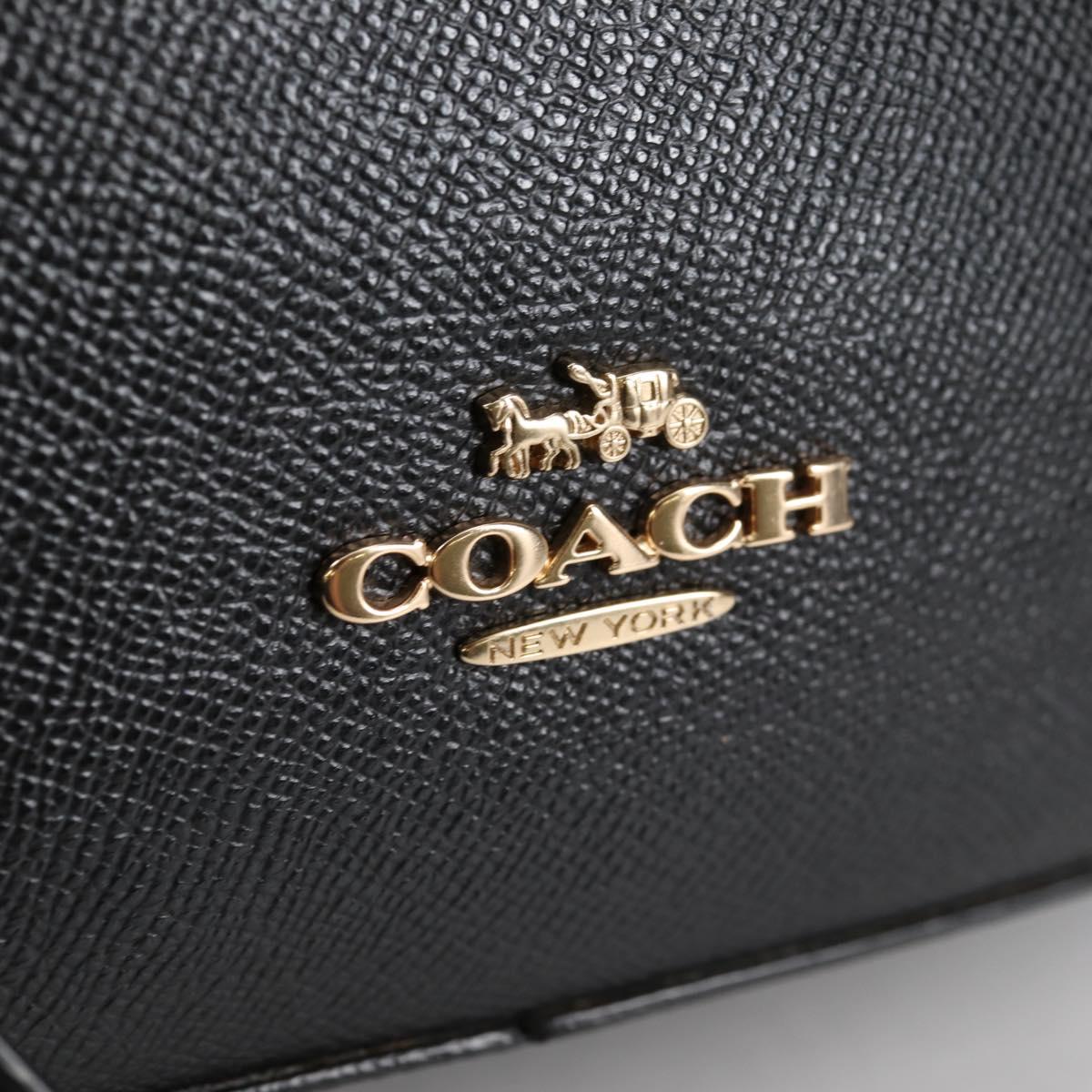 Coach Backpack Leather Gold Black Auth 134985 Coach Backpack Leather Gold Black Auth 134985 | eBay main image 4