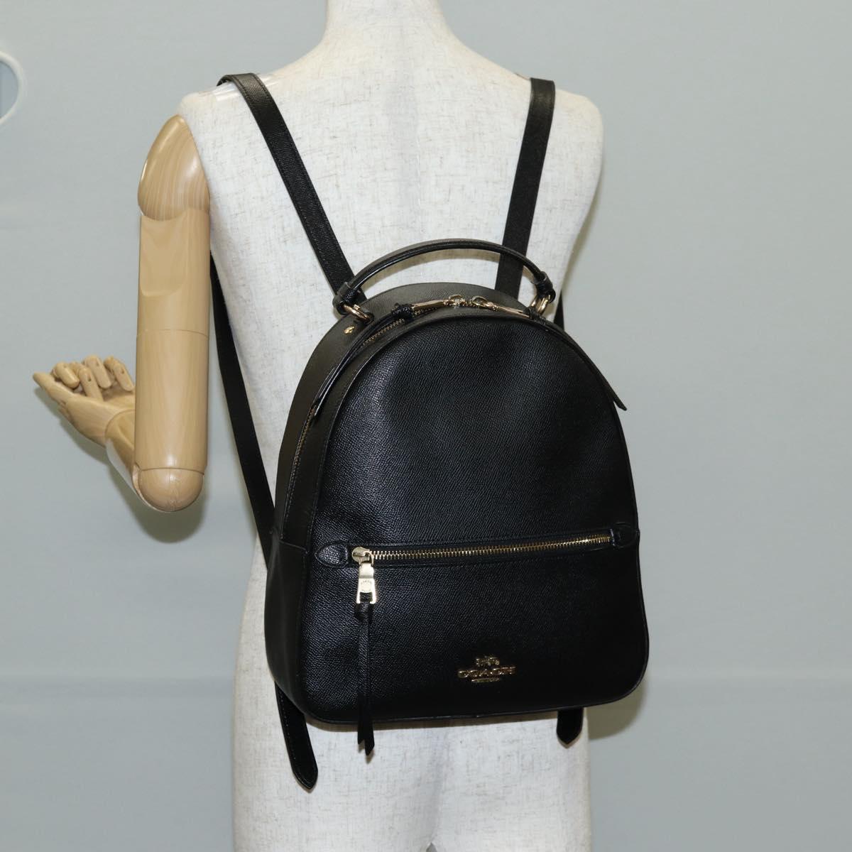 Coach Backpack Leather Gold Black Auth 134985 | eBay display picture 3