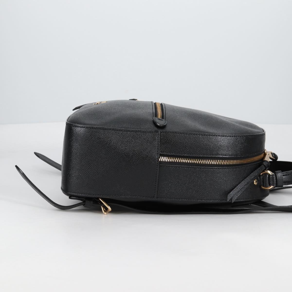 Coach Backpack Leather Gold Black Auth 134985 | eBay display picture 1