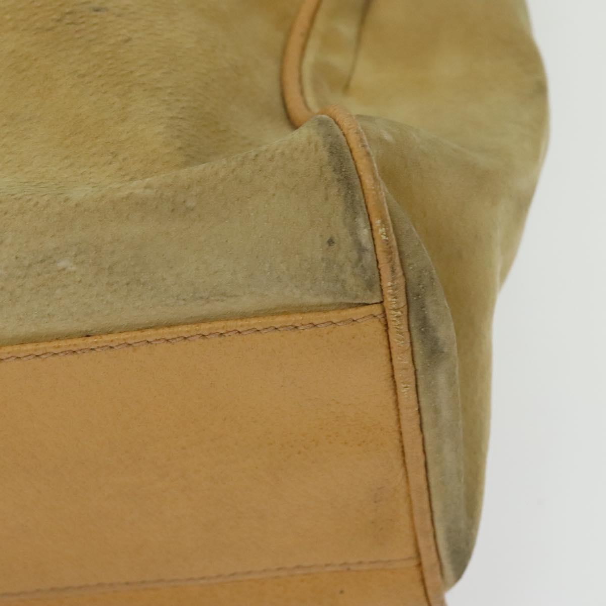 GUCCI Backpack Suede Leather Beige Gold Auth 135058 | eBay display picture 1