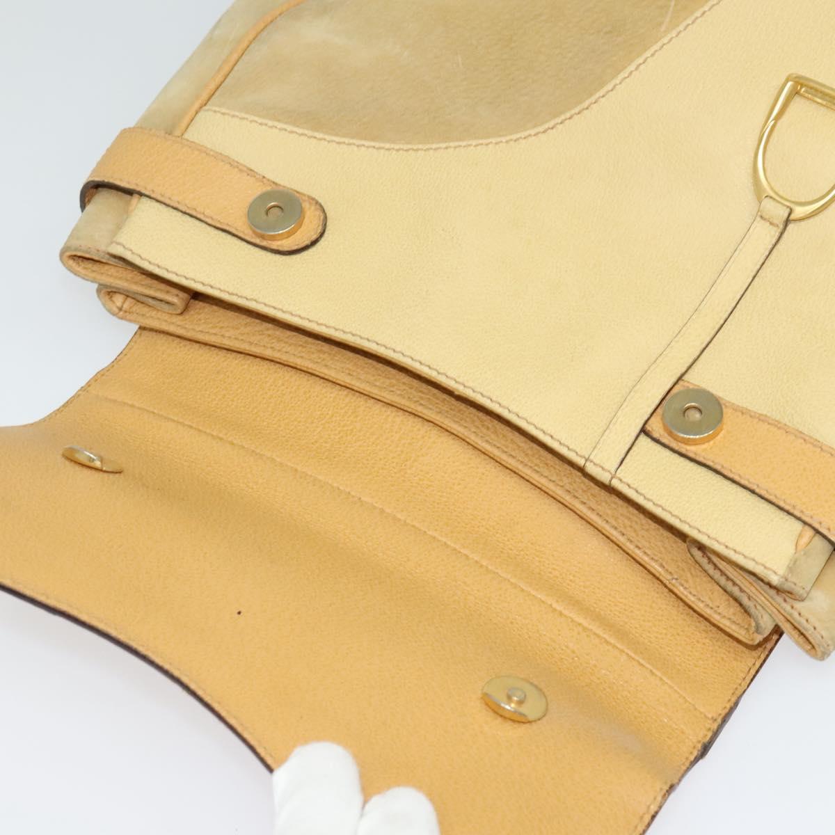 GUCCI Backpack Suede Leather Beige Gold Auth 135058 | eBay