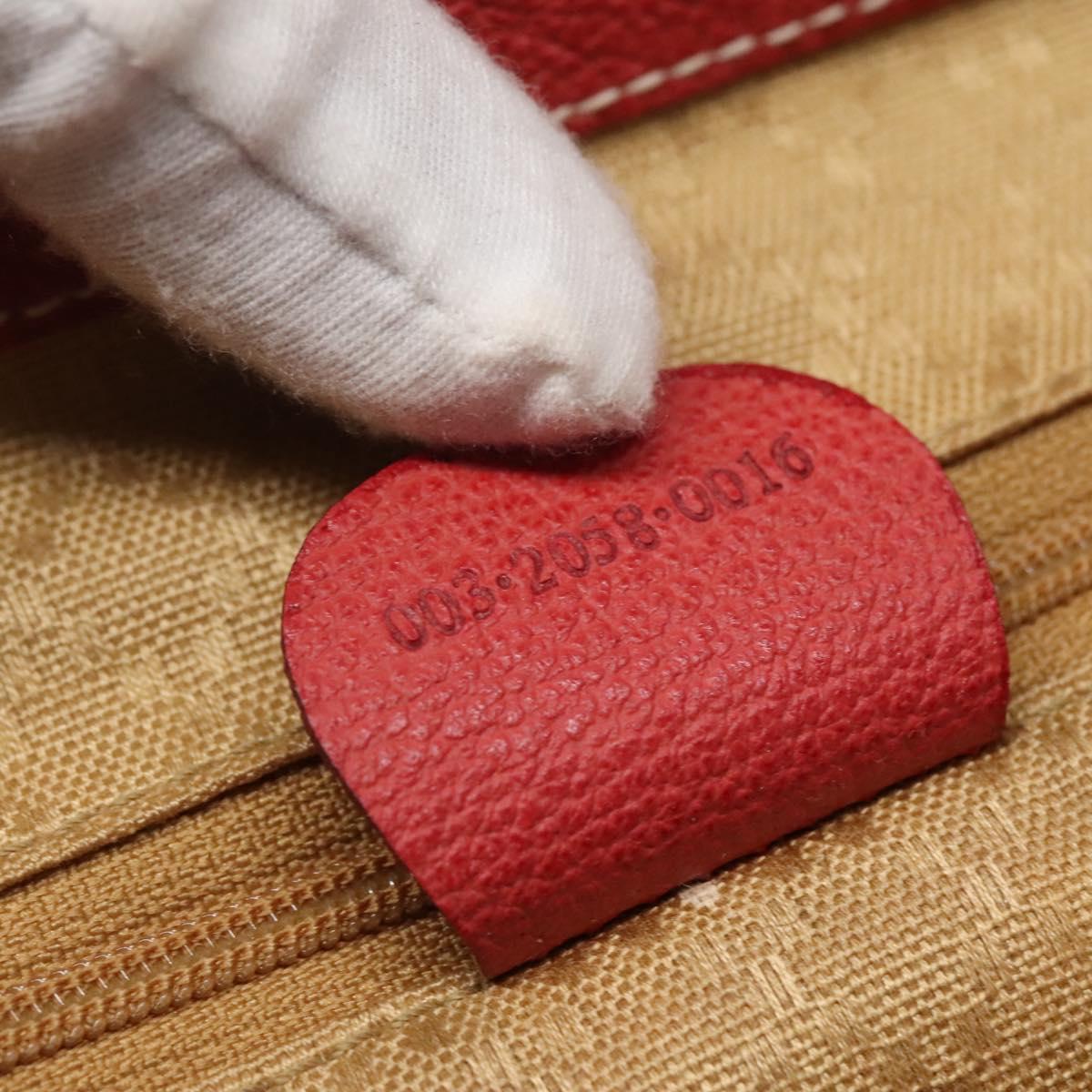 GUCCI Bamboo Backpack Suede Red Gold 003 2058 0016 Auth  display picture 2