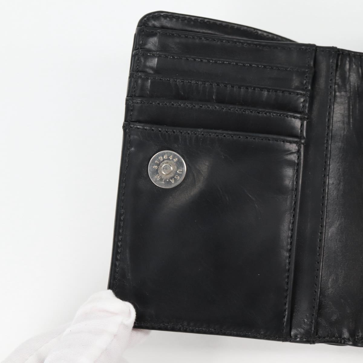 Chrome Hearts Joey Compact Wallet Leather Black Auth 136314M | eBay