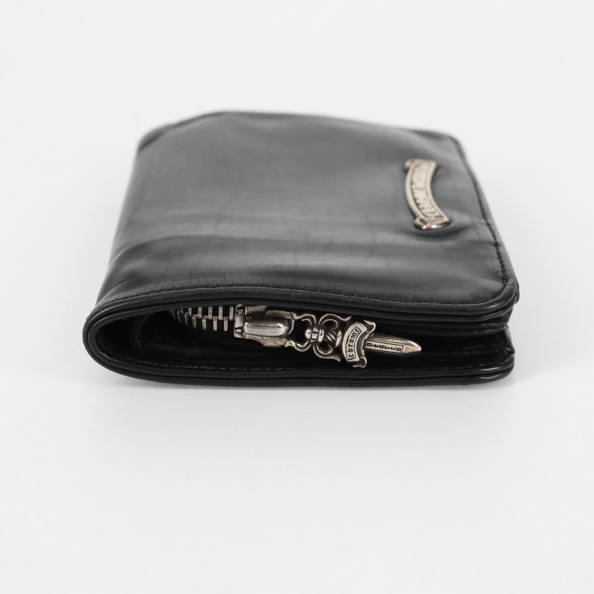 Chrome Hearts Joey Compact Wallet Leather Black Auth 136314M | eBay