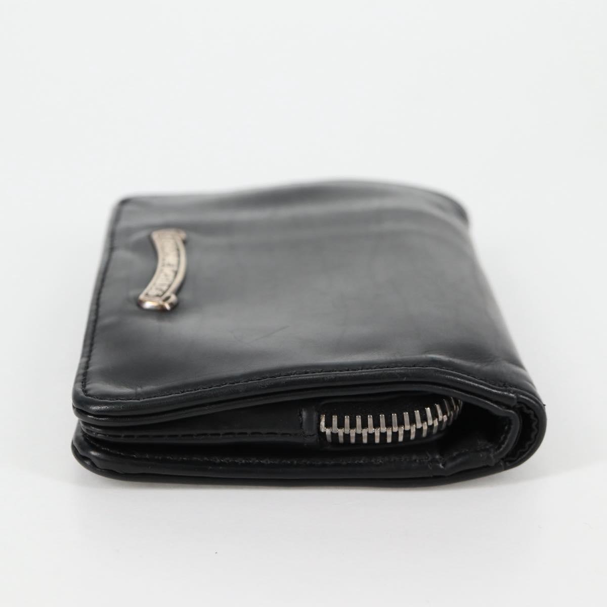 Chrome Hearts Joey Compact Wallet Leather Black Auth 136314M | eBay