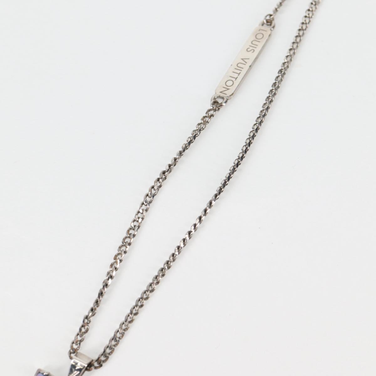 LOUIS VUITTON Chain LV Printed Initials Necklace Silver M01507 LV