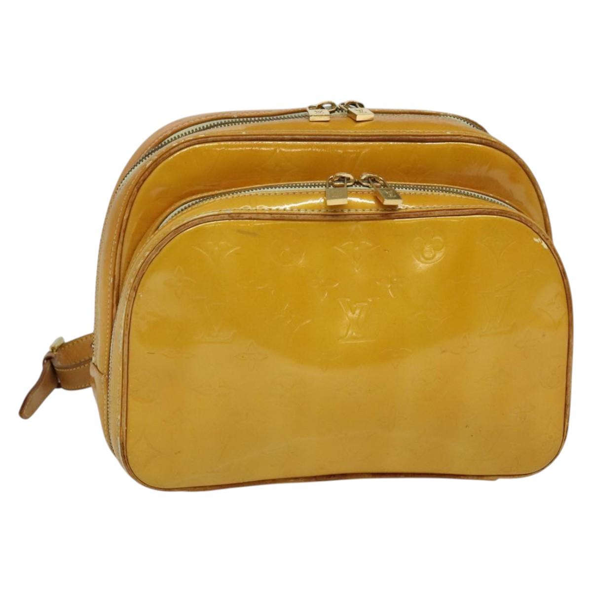 LOUIS VUITTON Monogram Vernis Marley Backpack Yellow M91040 LV