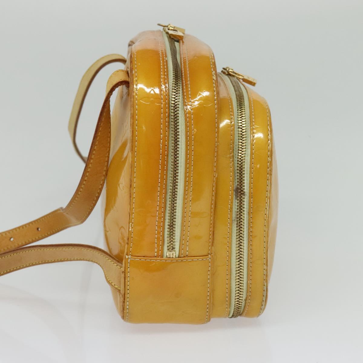 LOUIS VUITTON Monogram Vernis Marley Backpack Yellow M91040 LV