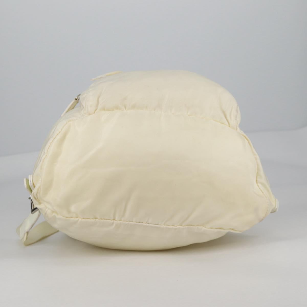 PRADA Backpack Nylon Cream Silver Auth 137765 | eBay display picture 2