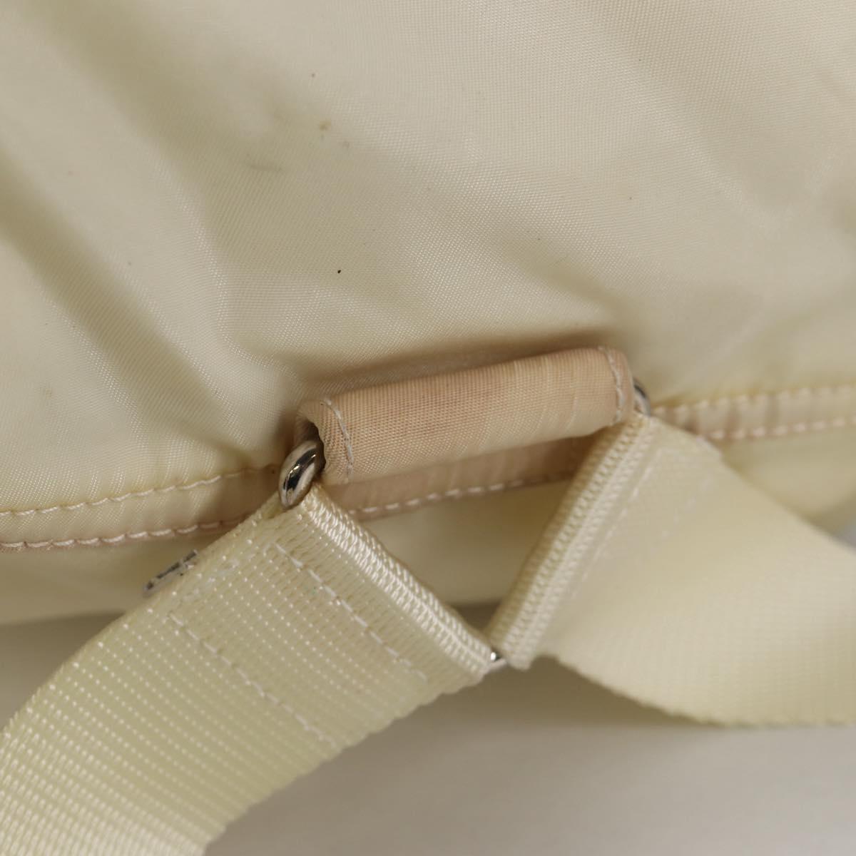 PRADA Backpack Nylon Cream Silver Auth 137765 | eBay display picture 1