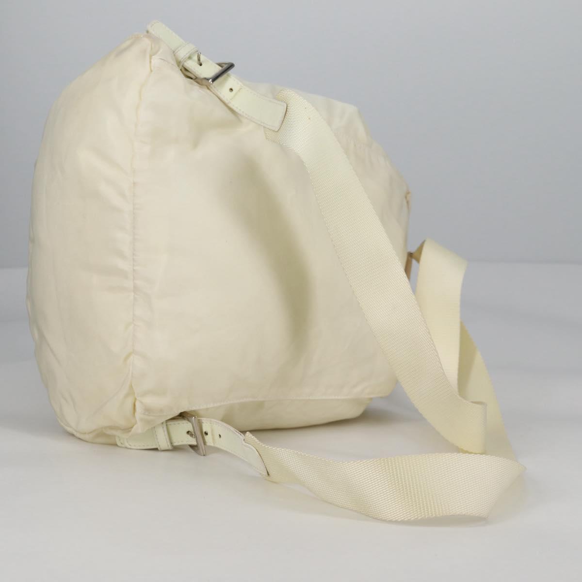 PRADA Backpack Nylon Cream Silver Auth 137765 | eBay display picture 1