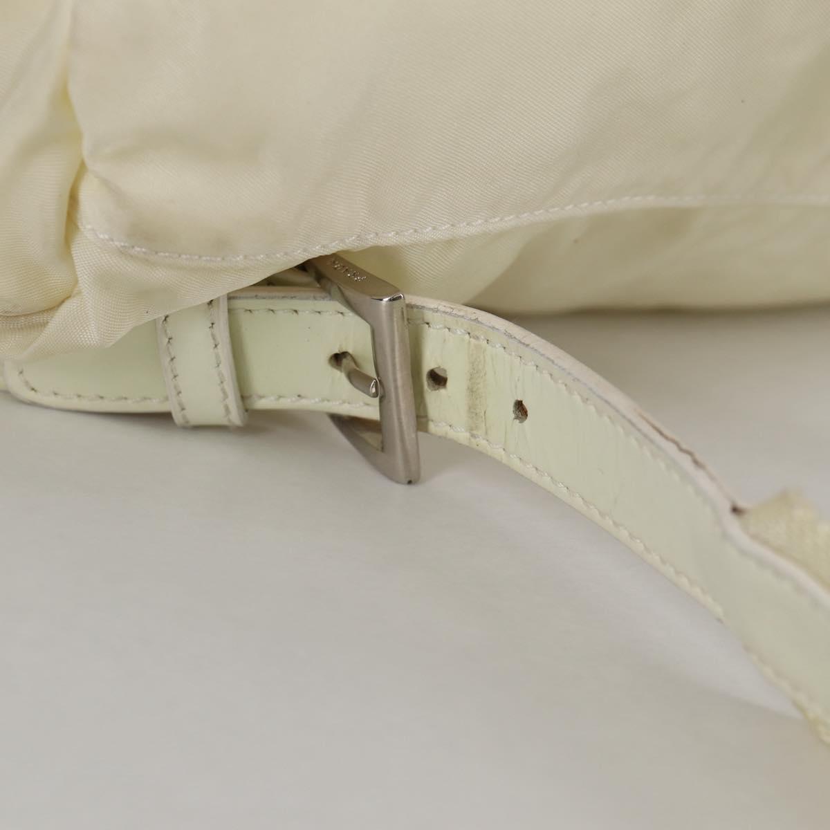 PRADA Backpack Nylon Cream Silver Auth 137765 | eBay