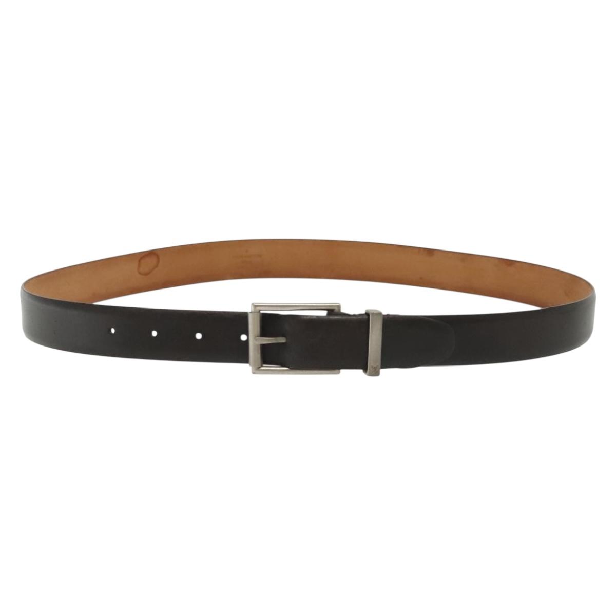 LOUIS VUITTON Ceinture Belt Leather Dark Brown LV Auth  display picture 3