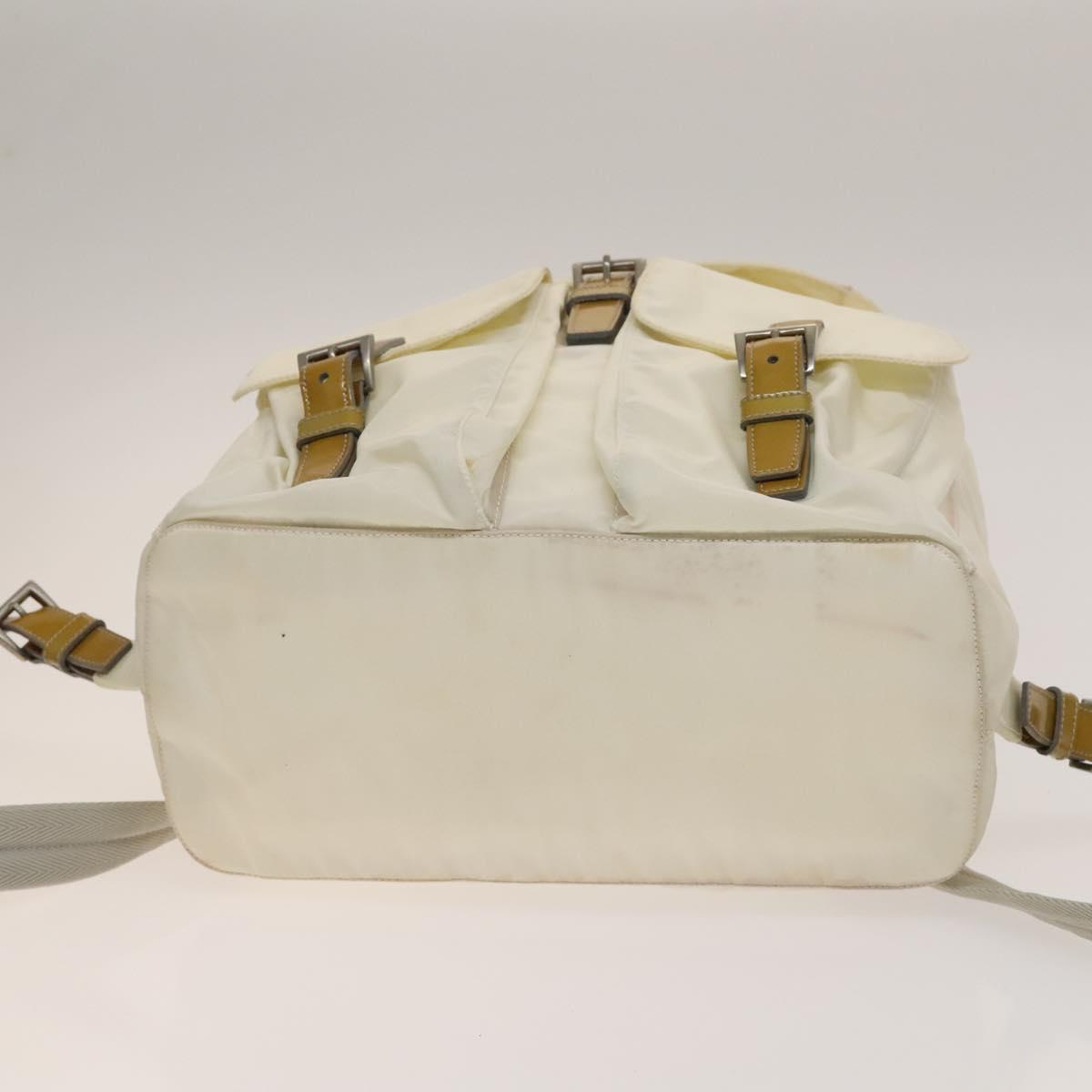 PRADA Backpack Nylon White Silver Auth 138353 | eBay