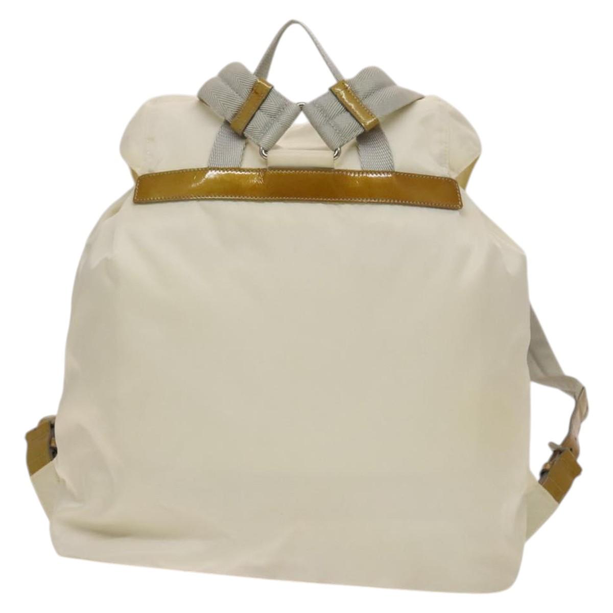 PRADA Backpack Nylon White Silver Auth 149779 PRADA Backpack Nylon White Silver Auth 138353 | eBay main image 4