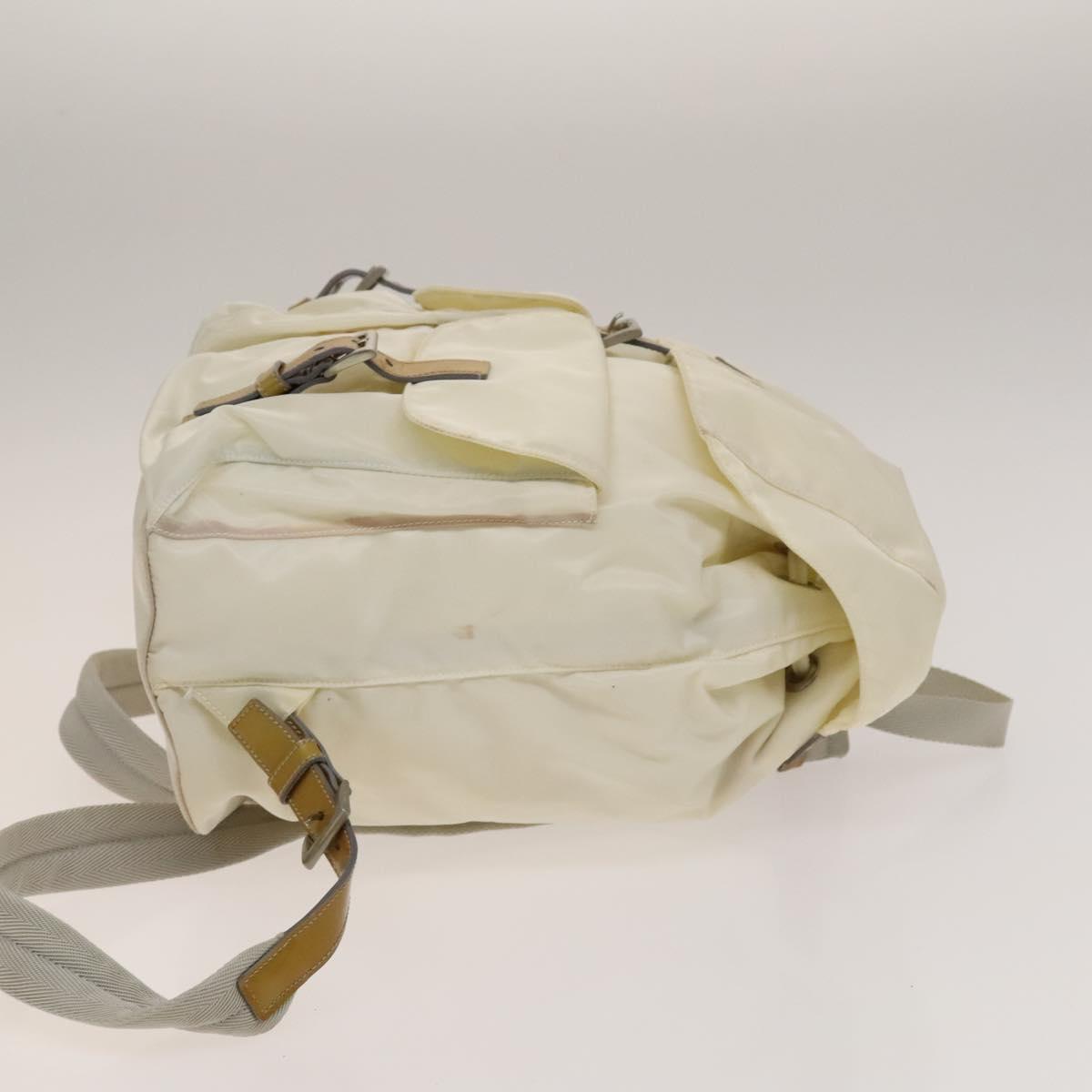PRADA Backpack Nylon White Silver Auth 138353 PRADA Backpack Nylon White Silver Auth 138353 | eBay main image 3