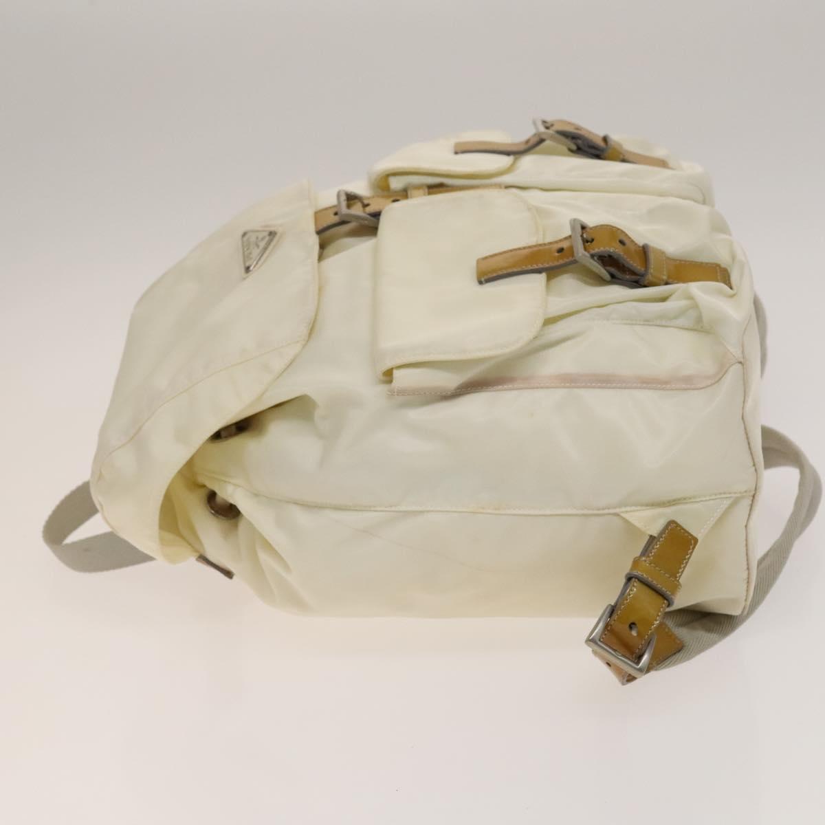 PRADA Backpack Nylon White Silver Auth 138353 | eBay