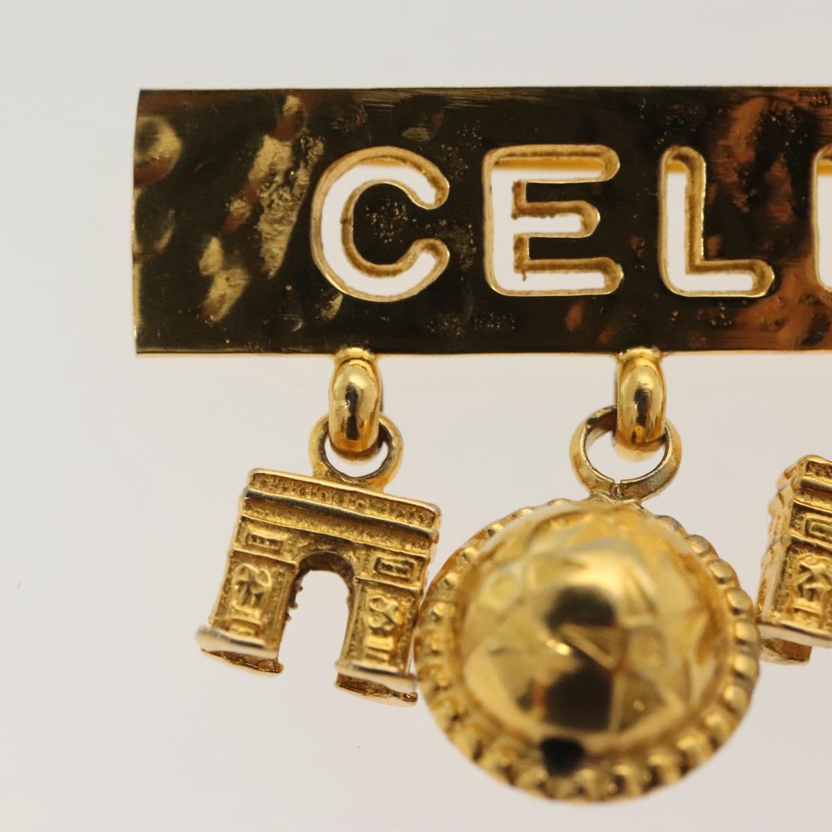 ◆CELINE　ヴィンテージピンバッチ CELINE Brooch metal Gold Auth 138900V | eBay