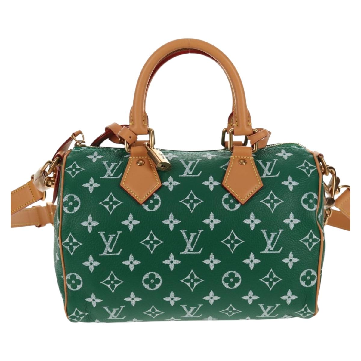 LOUIS VUITTON Monogram Speedy P9 Bandouliere 25 Bag Green M24423