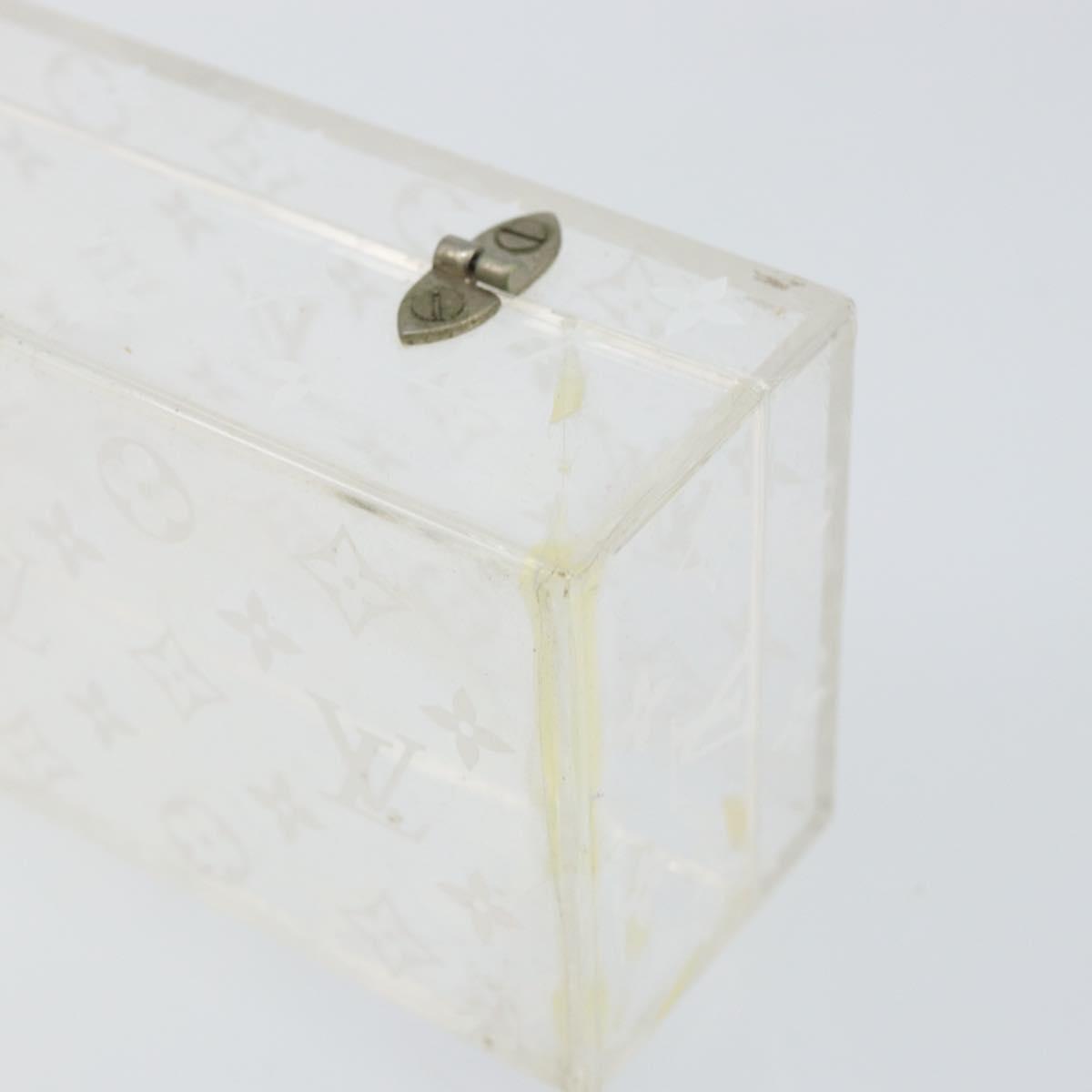 LOUIS VUITTON Monogram Clear Box Jewelry Box plastic Clear LV Auth