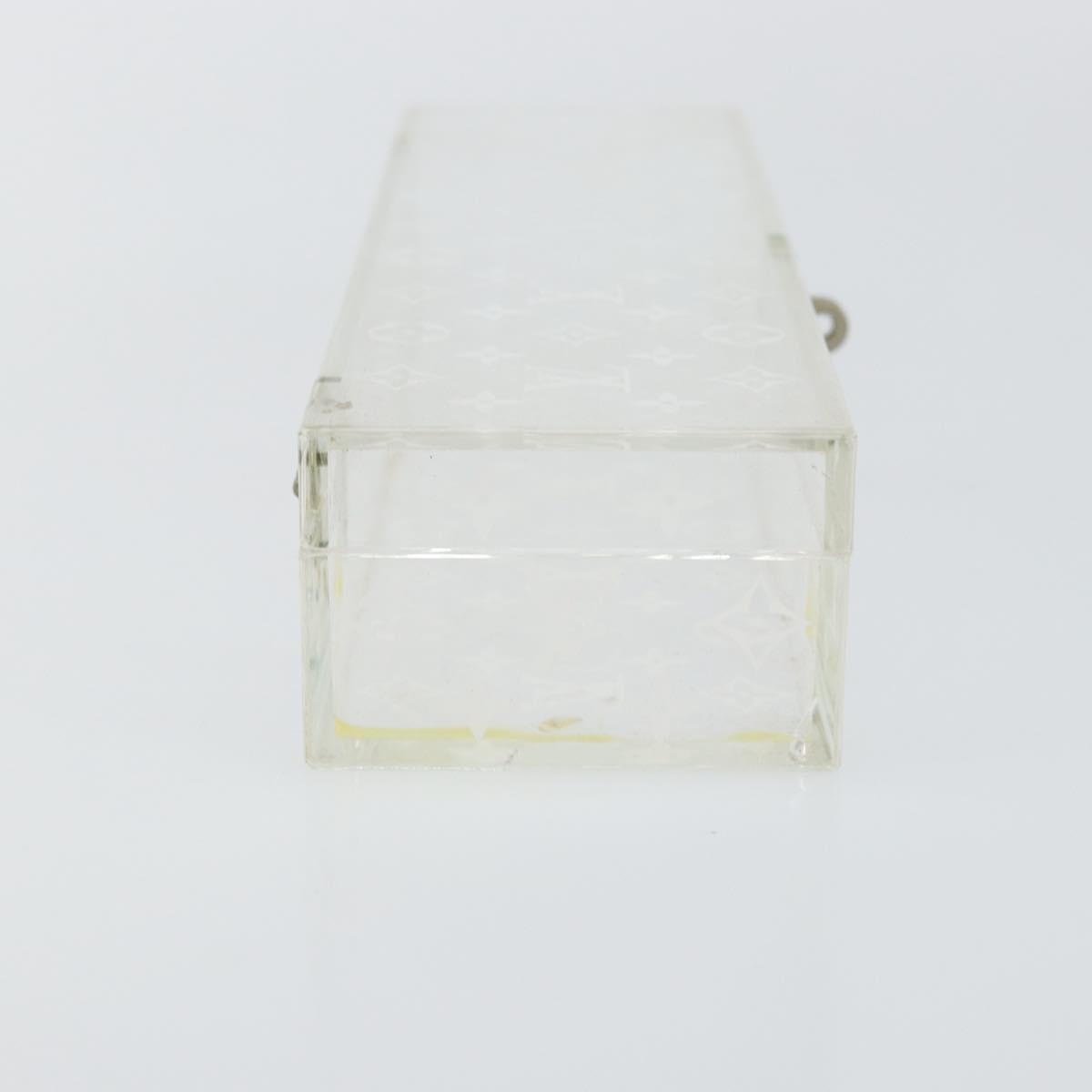 LOUIS VUITTON Monogram Clear Box Jewelry Box plastic Clear LV Auth
