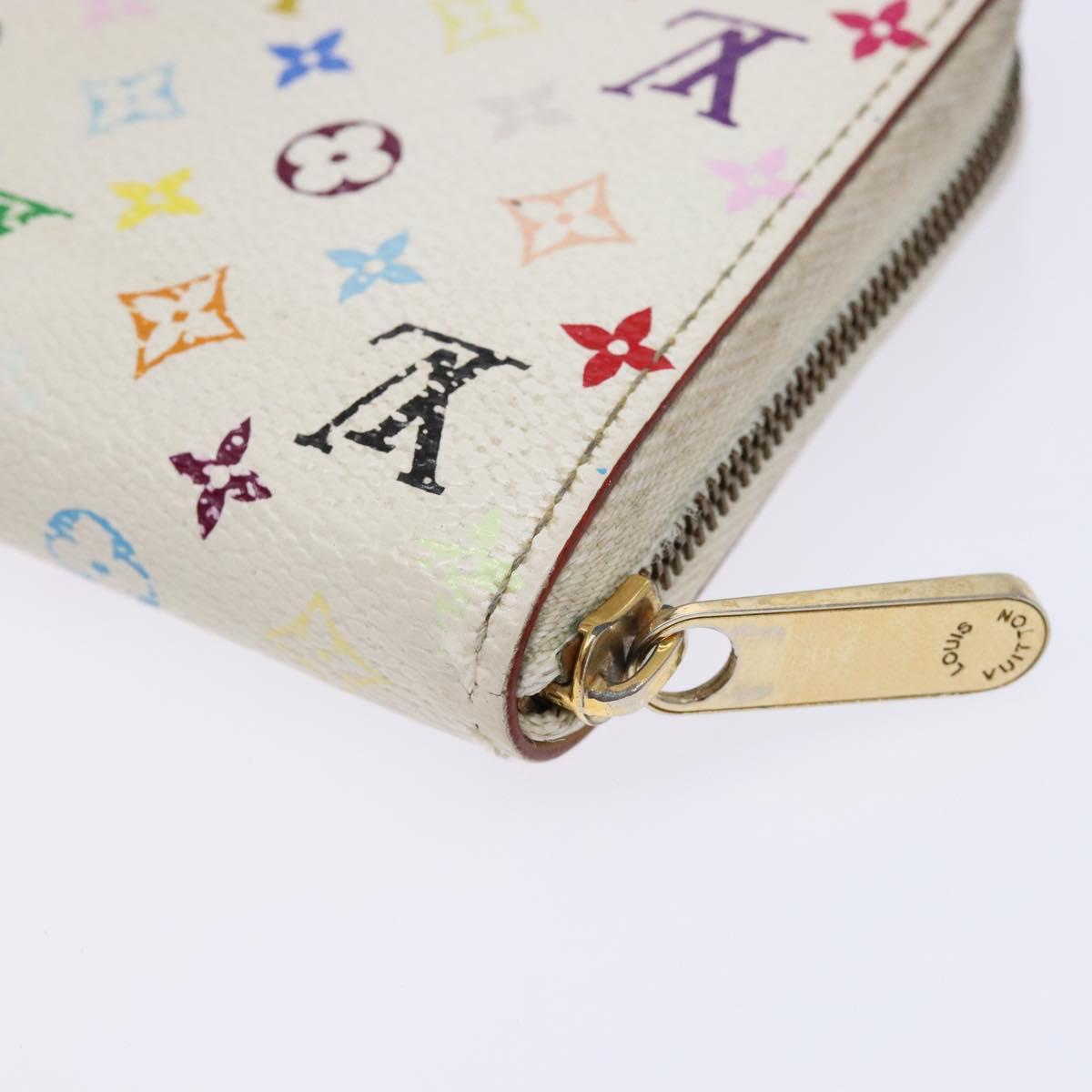 LOUIS VUITTON Monogram Multicolor Zippy Coin Purse White M93741 LV