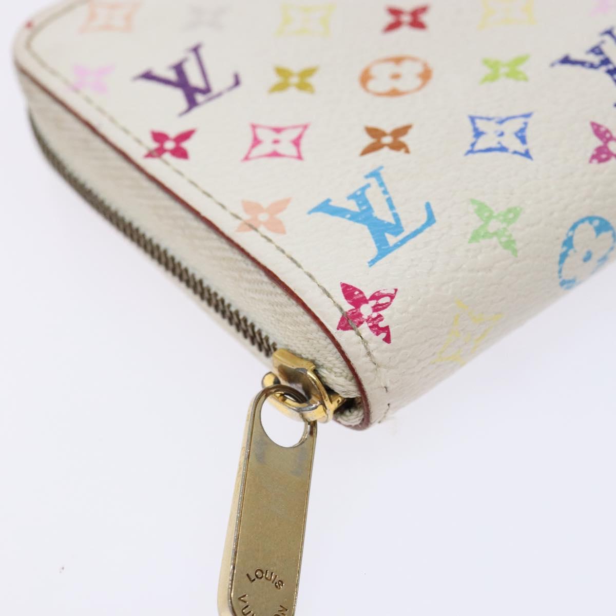 LOUIS VUITTON Monogram Multicolor Zippy Coin Purse White M93741 LV