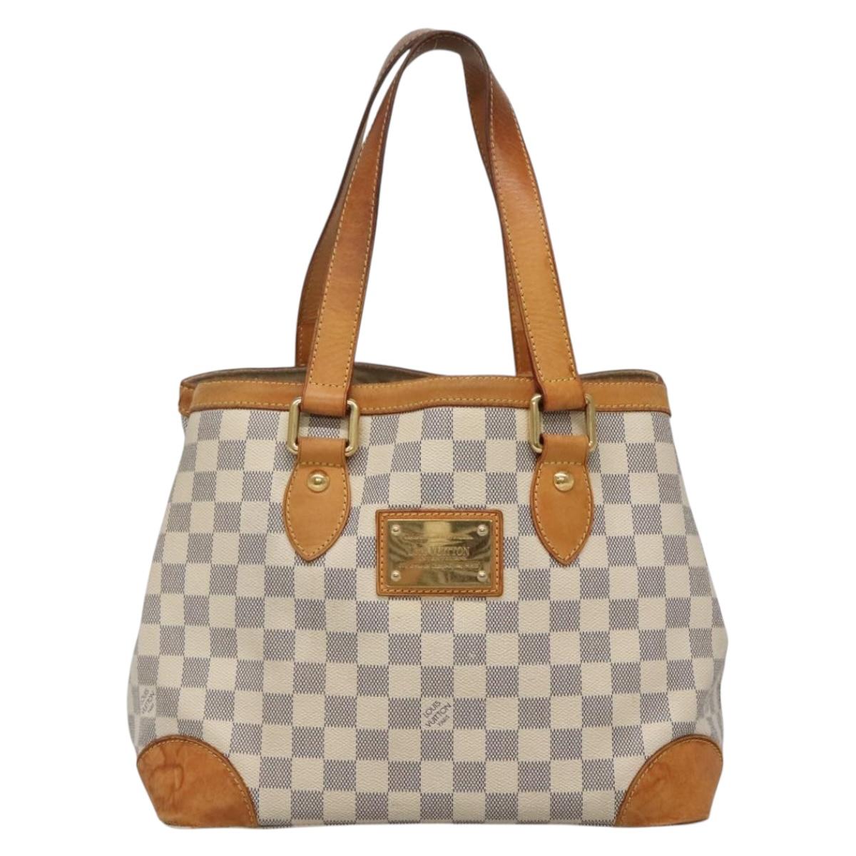 LOUIS VUITTON Damier Azur Hampstead PM Tote Bag N51207 LV Auth