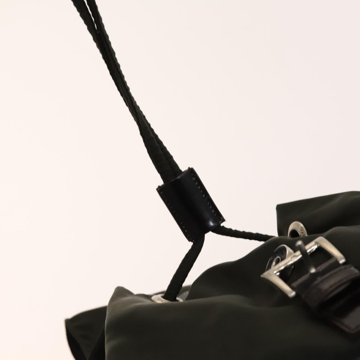 PRADA Backpack Nylon Khaki Silver Auth 140623 | eBay Australia display picture 2