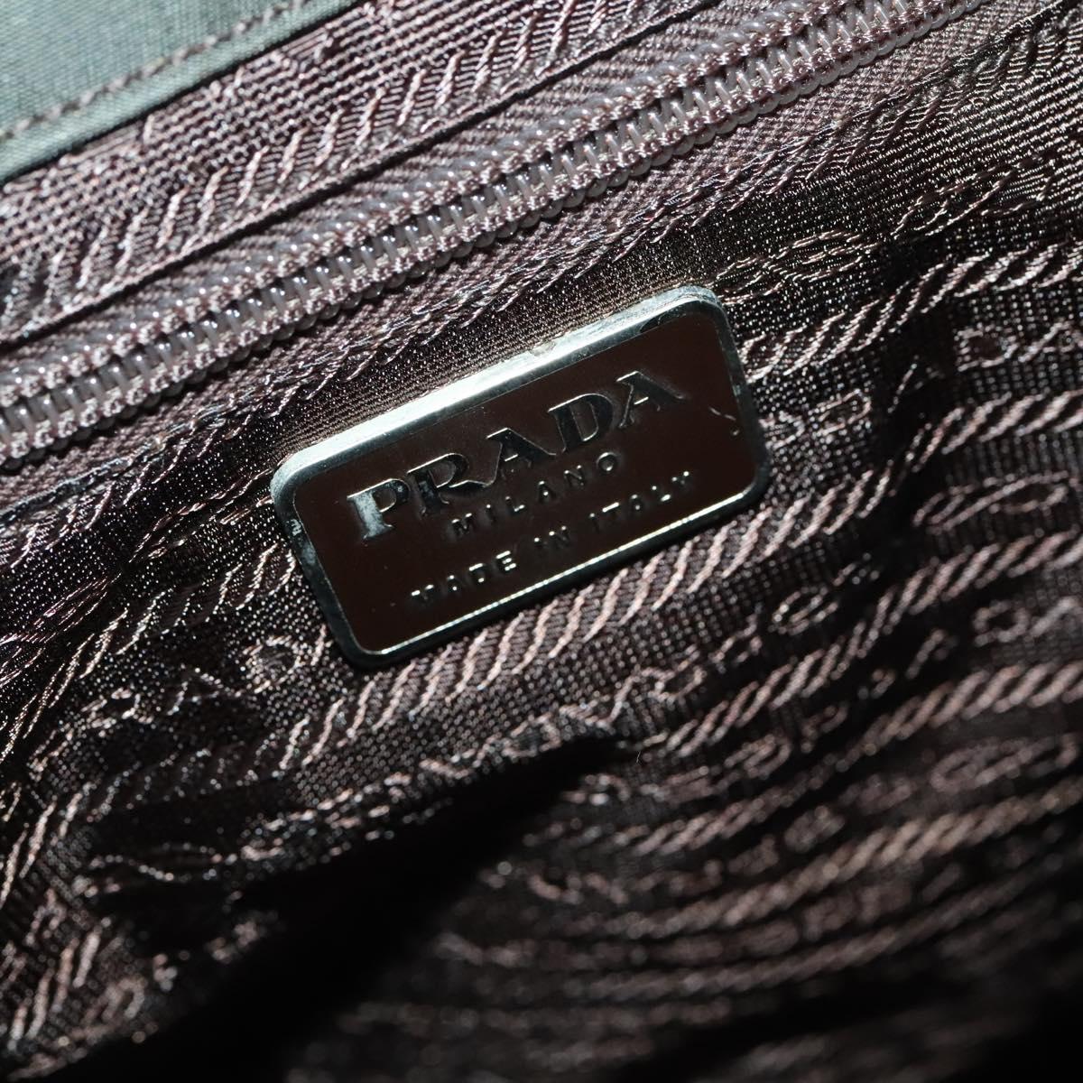 PRADA Backpack Nylon Khaki Silver Auth 140623 | eBay display picture 1