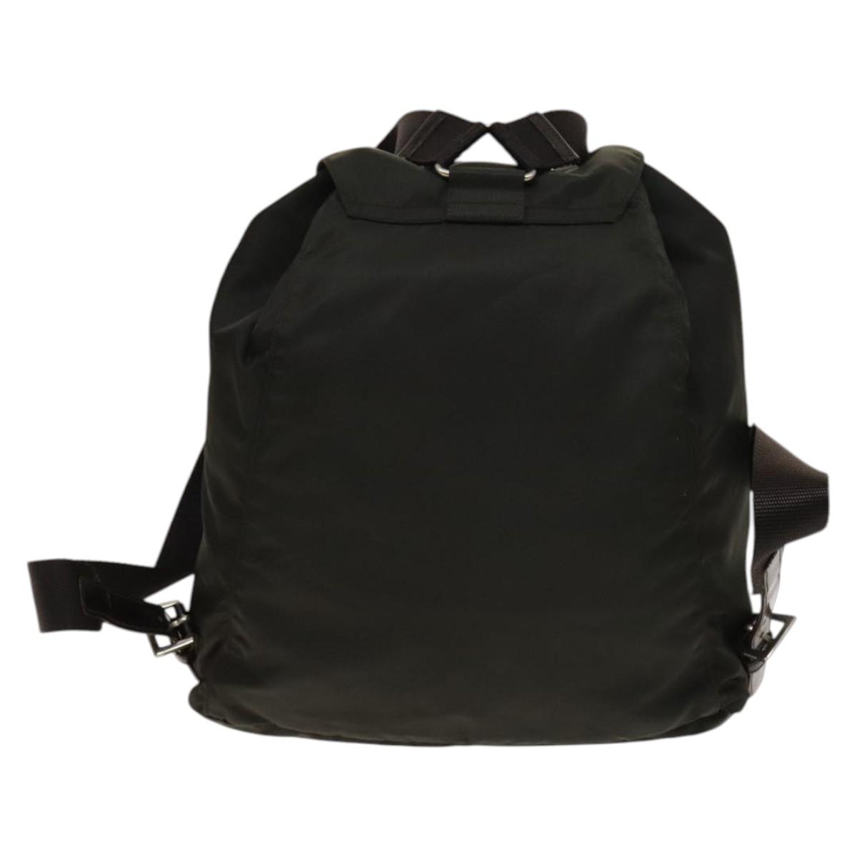 PRADA Backpack Nylon Khaki Silver Auth 140623 | eBay display picture 2